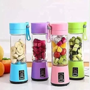 Rechargeable and portable juice blender with a random color