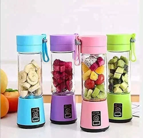 Rechargeable and portable juice blender with a random color